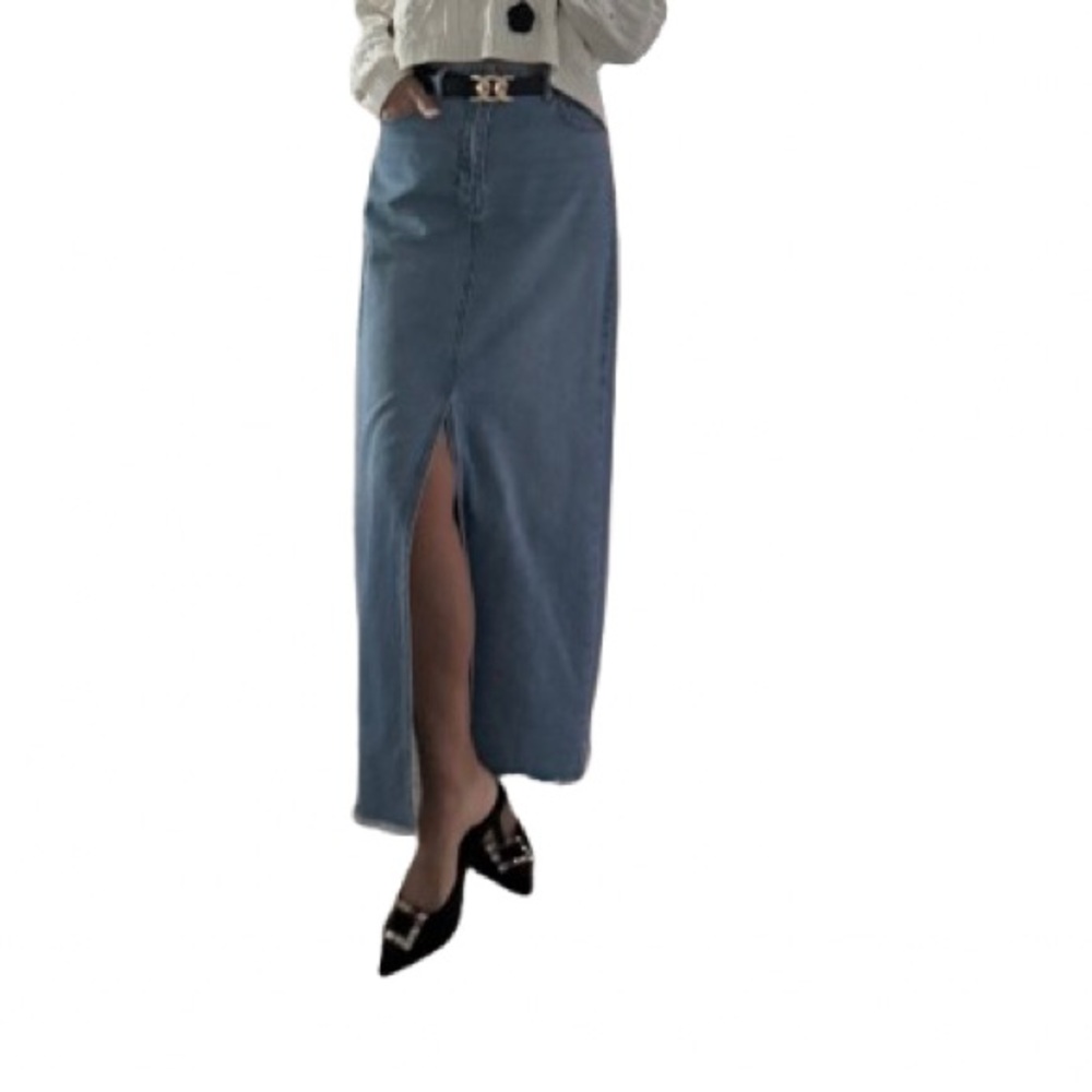 And Now This Elegant Blue Maxi Skirt